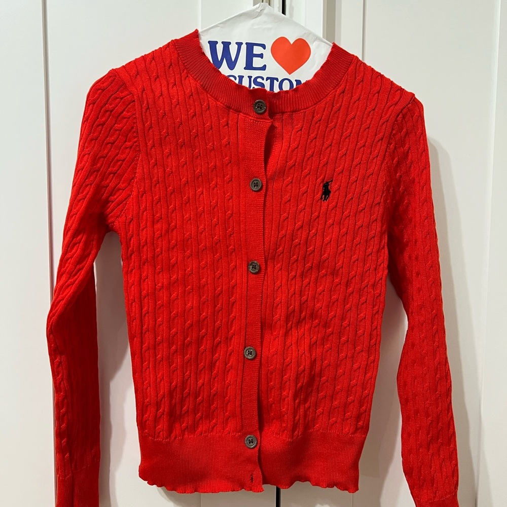Red Cable Knit Sweater